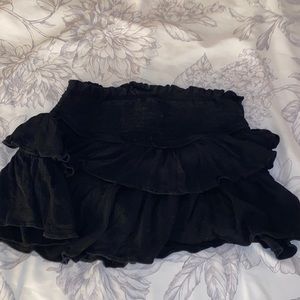 C’isa Black ruffled skirt